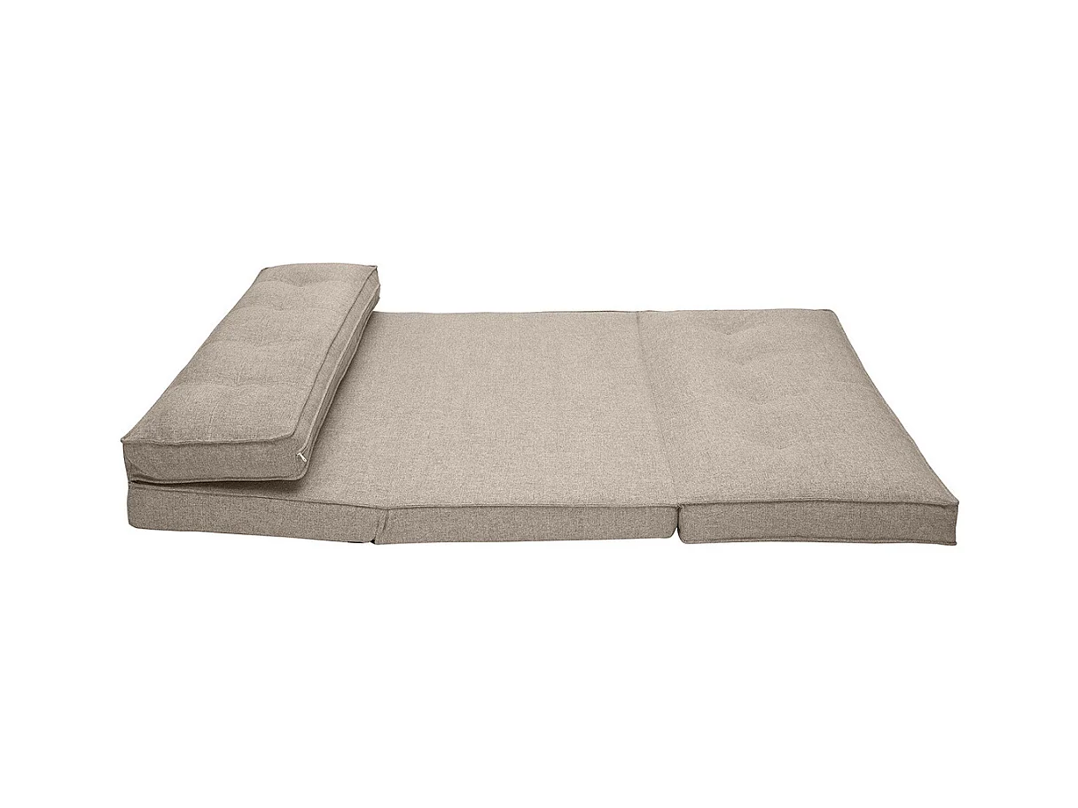 Zweisitzer-Relaxsessel aus taupefarbenem Stoff SALLY