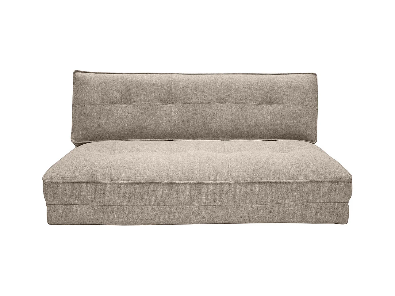 Chauffeuse 2 places convertible en tissu taupe SALLY