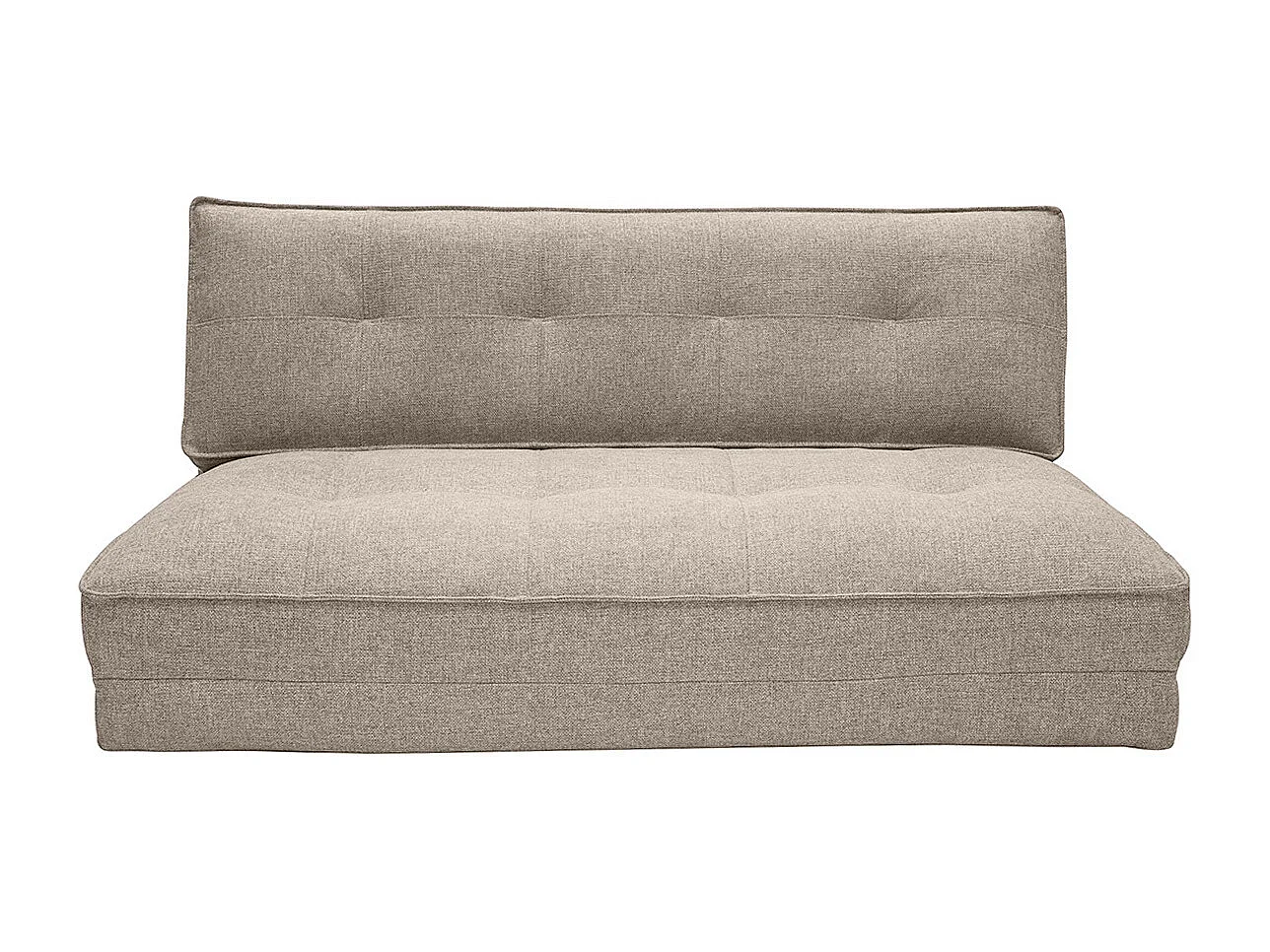 Sofá cama de 2 plazas convertible en tela color topo SALLY