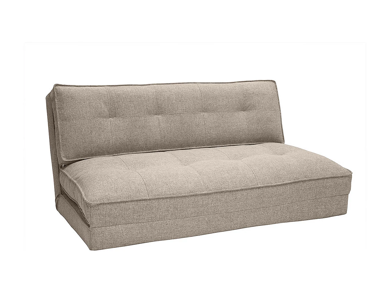 Sofá cama de 2 plazas convertible en tela color topo SALLY