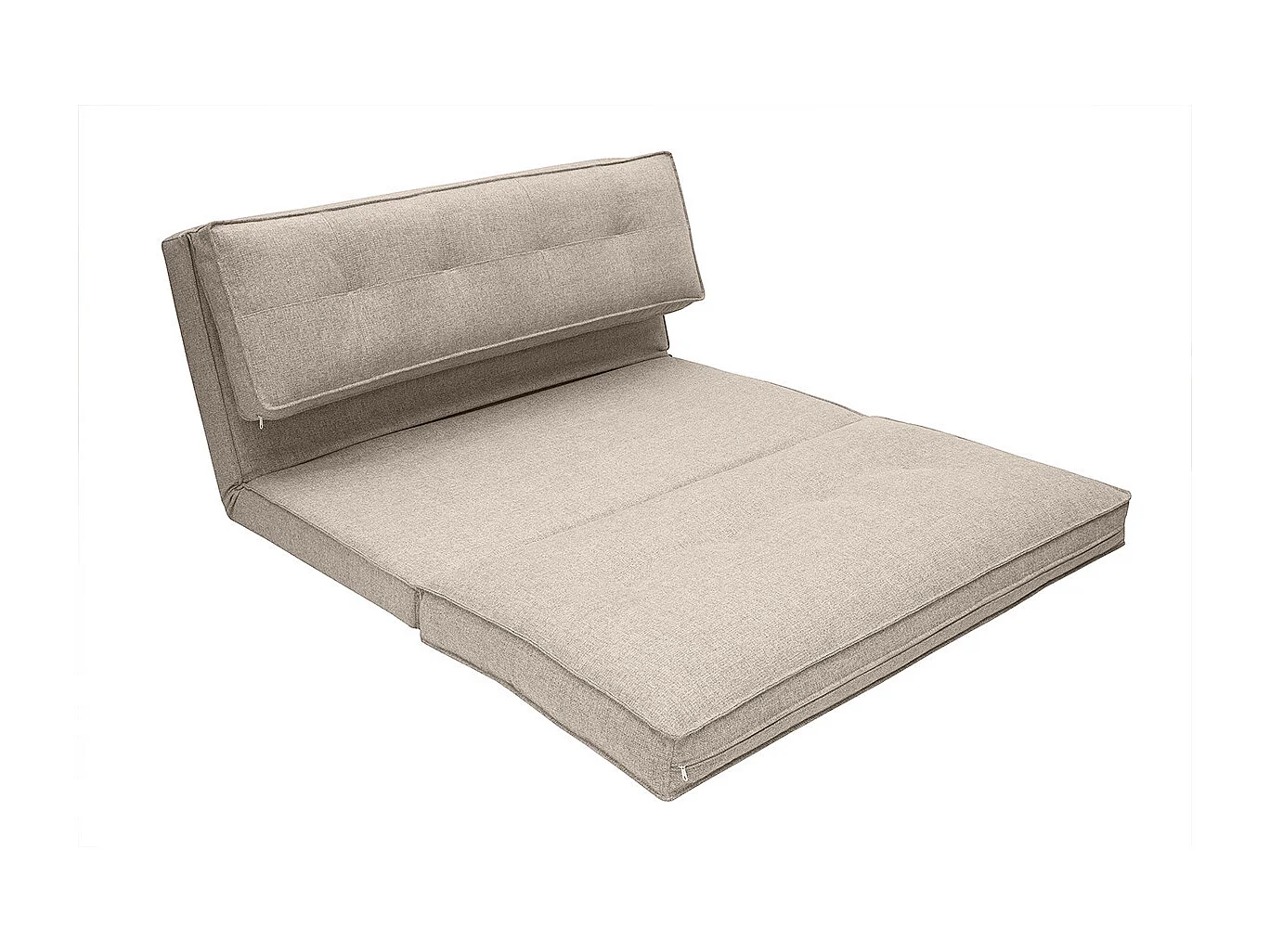 Sofá cama de 2 plazas convertible en tela color topo SALLY