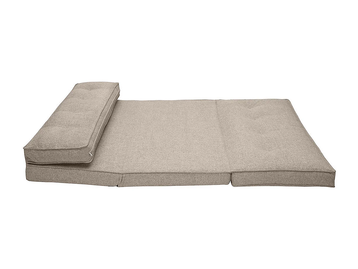 Sofá cama de 2 plazas convertible en tela color topo SALLY