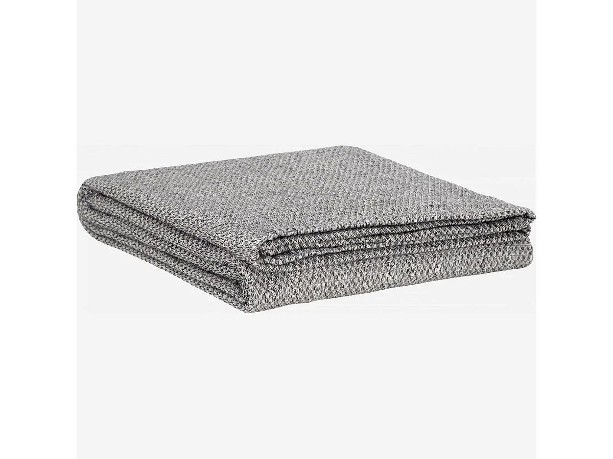 Habitat - Dessus de lit en coton égyptien - 230 x 260 cm - Gris - Lisa