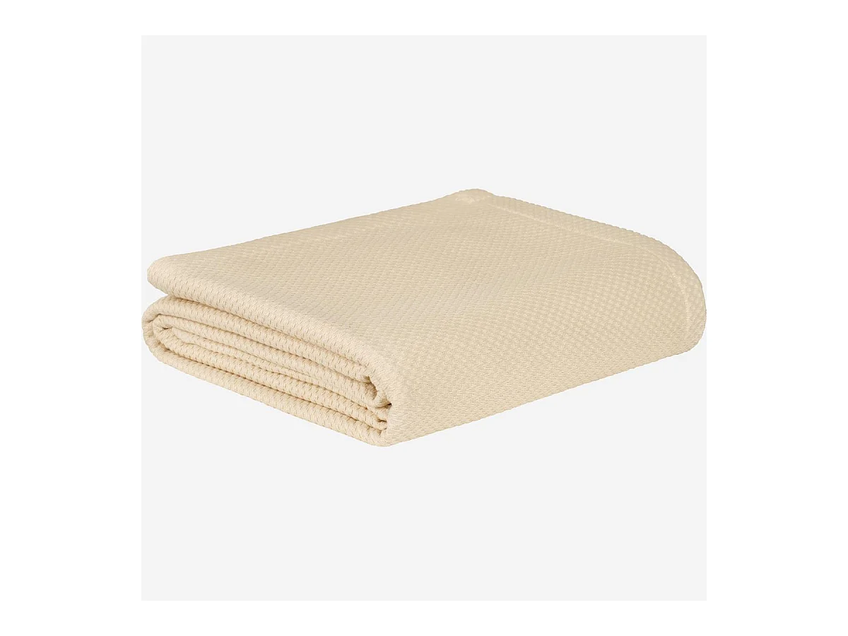 Habitat - Dessus de lit en coton égyptien - 230 x 260 cm - Beige - Lisa
