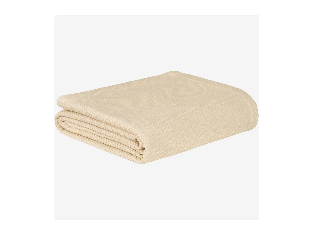 Habitat - Dessus de lit en coton égyptien - 230 x 260 cm - Beige - Lisa