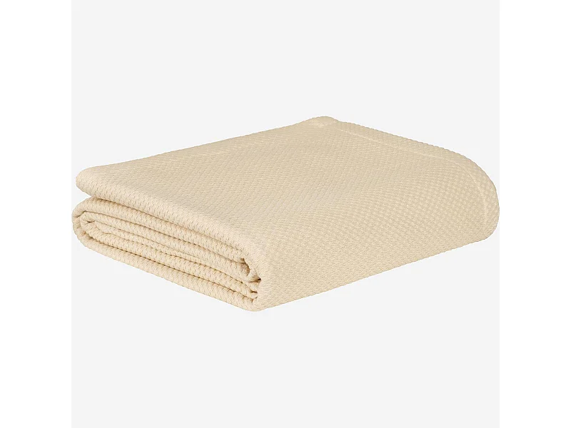 Habitat - Dessus de lit en coton égyptien - 230 x 260 cm - Beige - Lisa