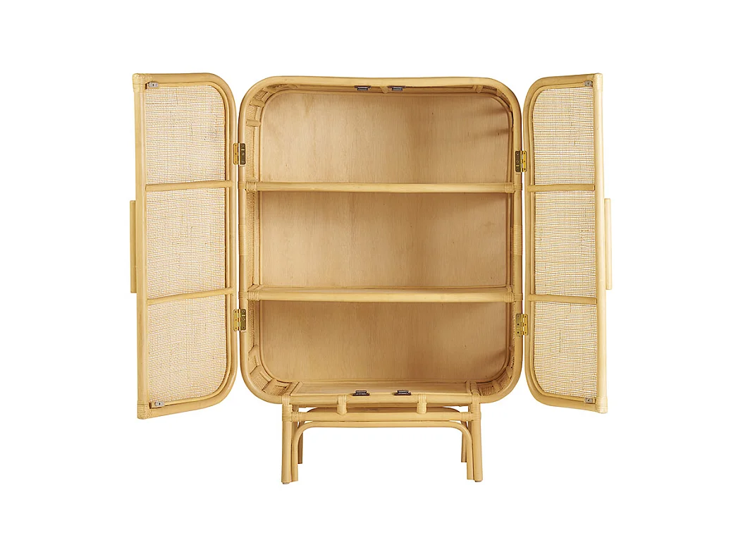 Buffet en rotin 2 portes L80 cm LUWAK