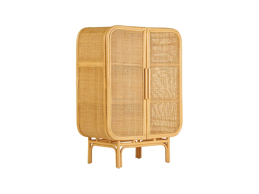 Buffet en rotin 2 portes L80 cm LUWAK