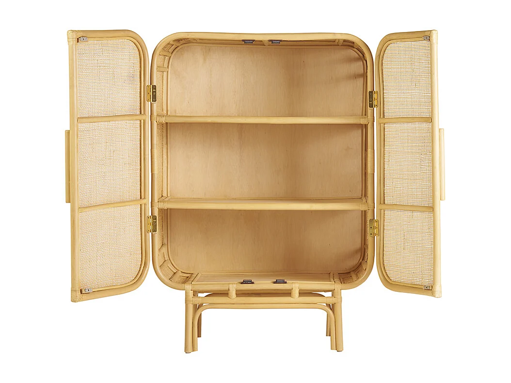 Buffet en rotin 2 portes L80 cm LUWAK