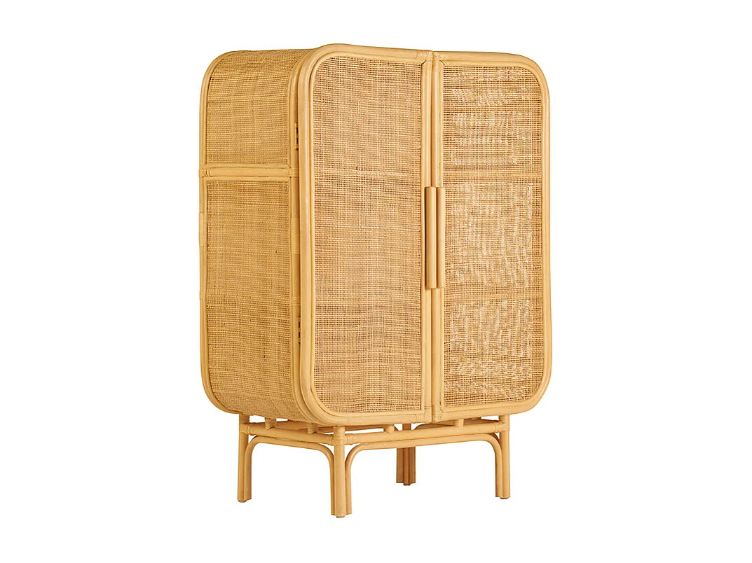 Buffet en rotin 2 portes L80 cm LUWAK