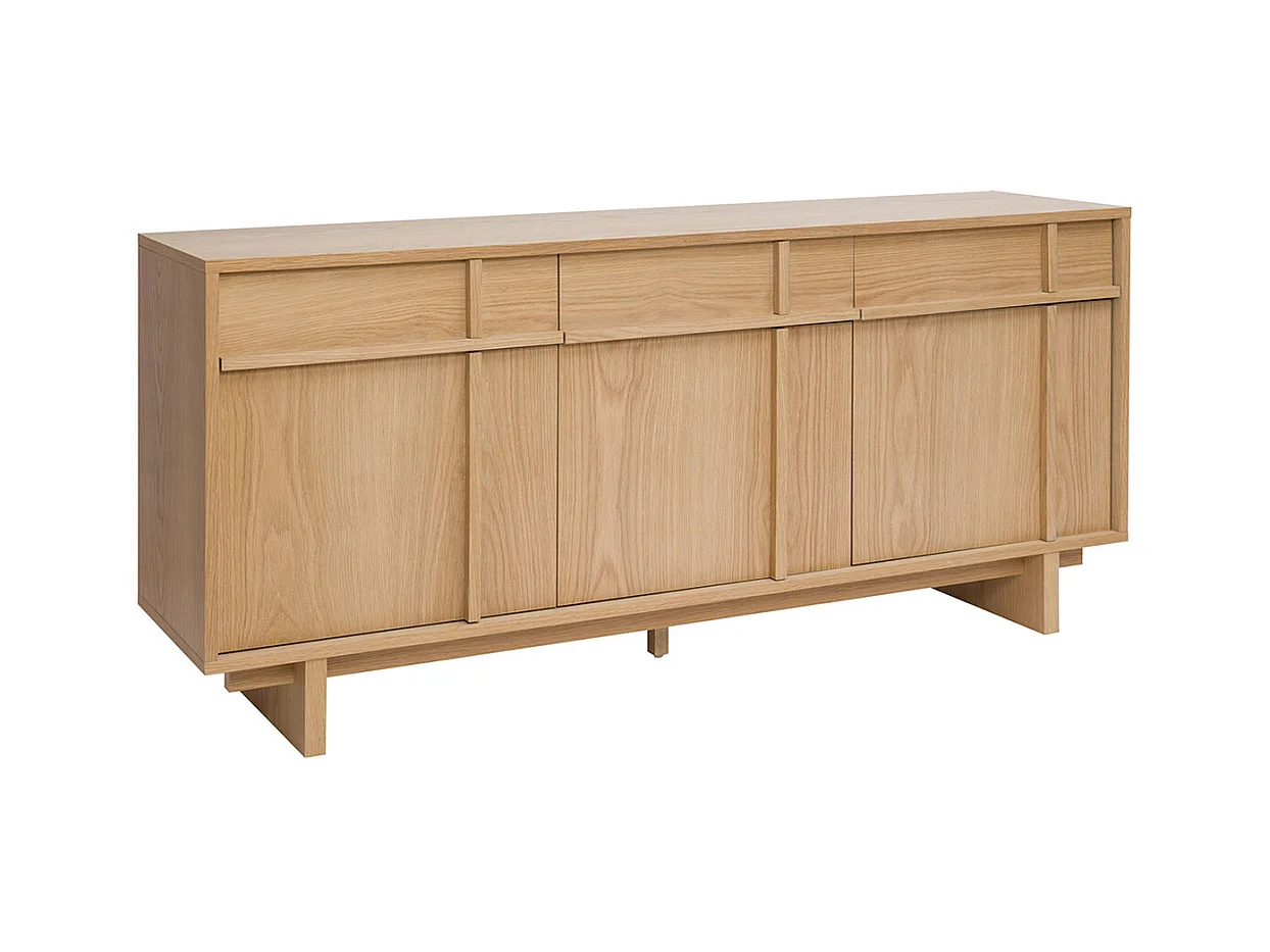 Buffet en bois clair chêne L160 cm ZAO