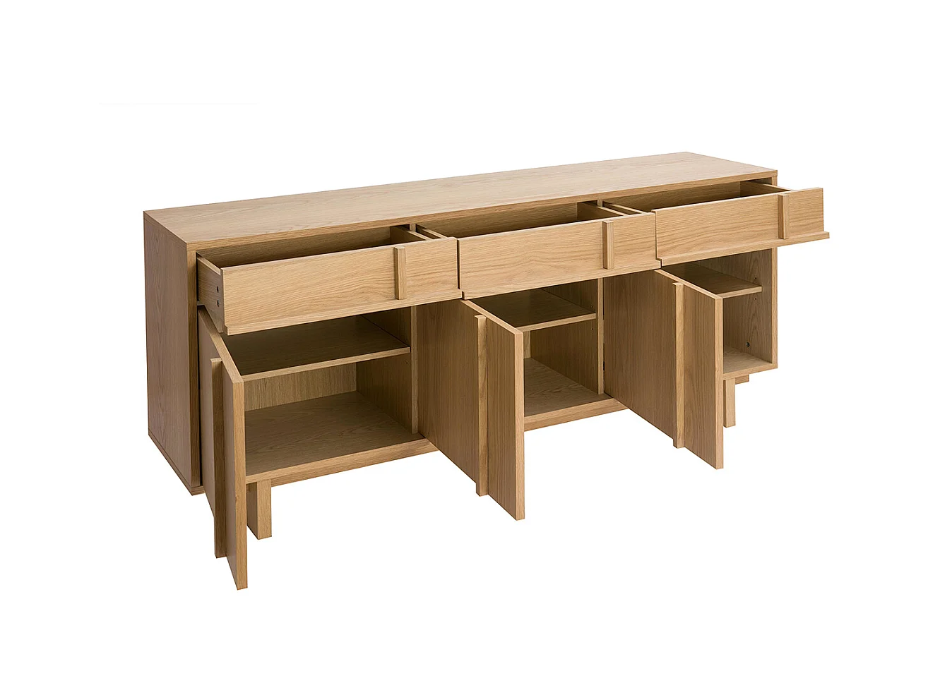 Buffet en bois clair chêne L160 cm ZAO
