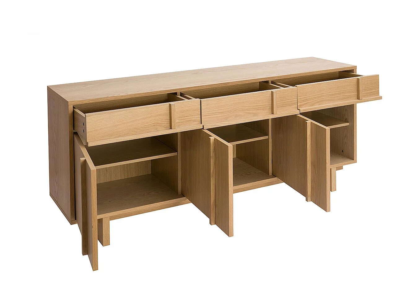 Credenza in legno chiaro di quercia L160 cm ZAO