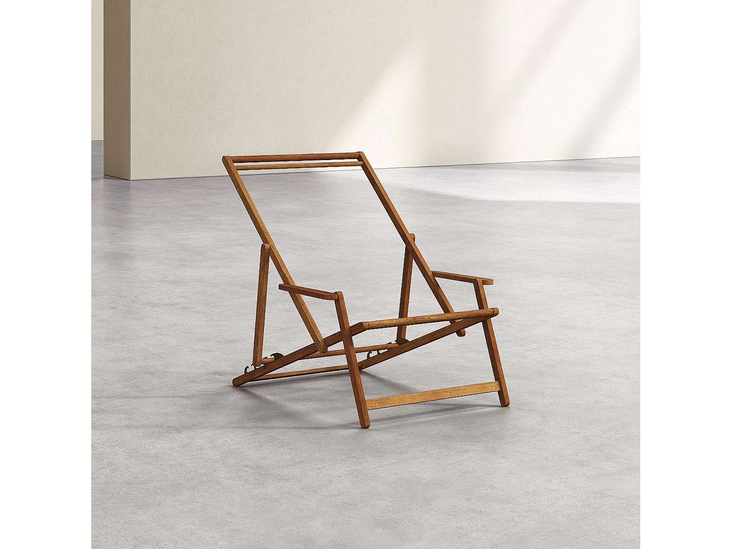 Structure de chilienne avec accoudoirs en chêne (toile vendue séparément) - Naturel