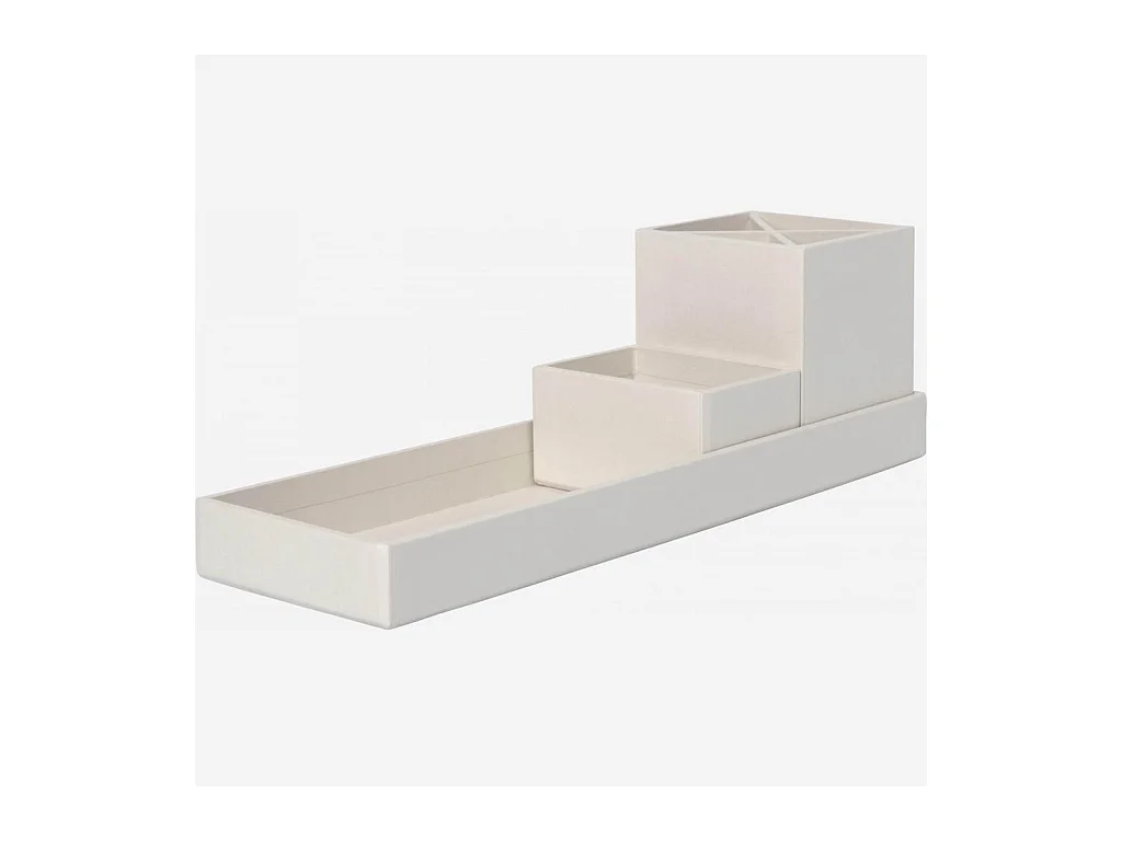 Habitat - Organisateur de bureau en carton – 32 x 10,5 x 9,5 cm – Gris - Ada