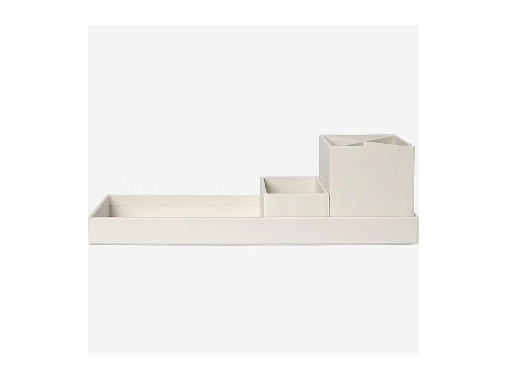 Habitat - Organisateur de bureau en carton – 32 x 10,5 x 9,5 cm – Gris - Ada