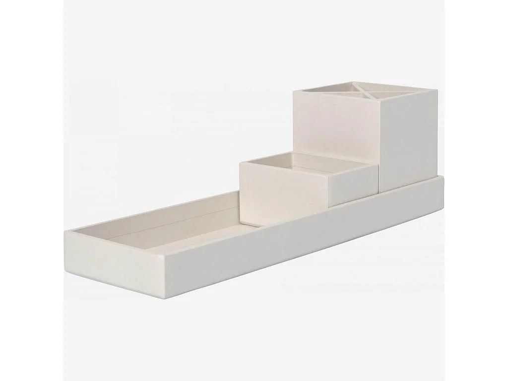 Habitat - Organisateur de bureau en carton – 32 x 10,5 x 9,5 cm – Gris - Ada