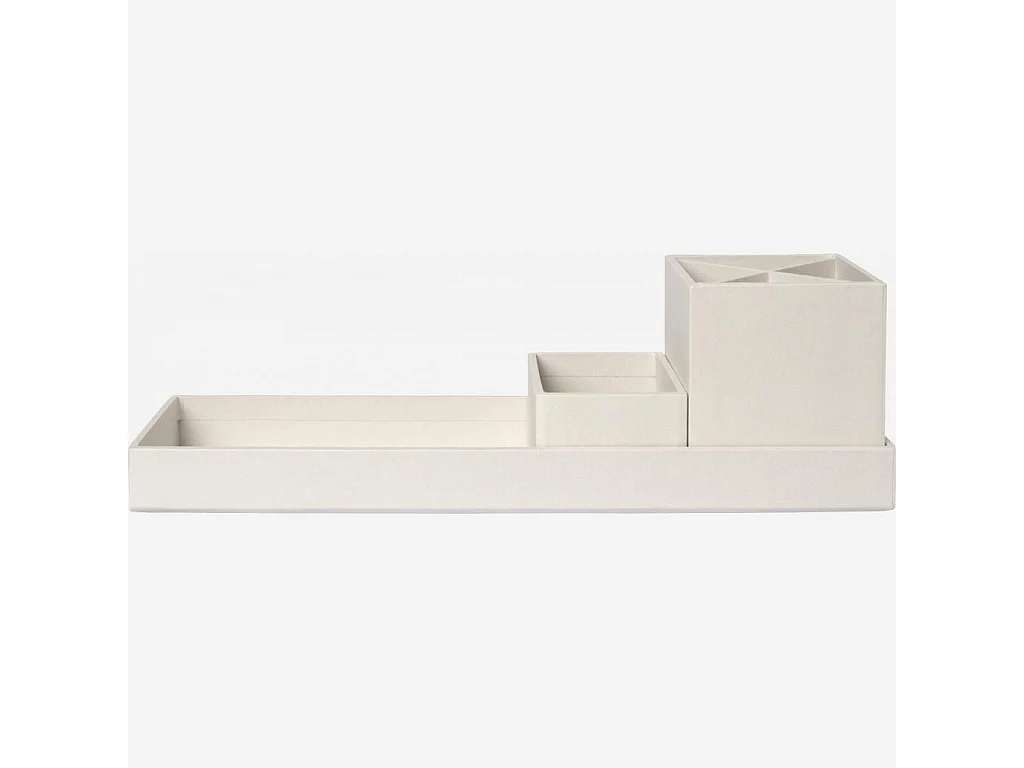 Habitat - Organisateur de bureau en carton – 32 x 10,5 x 9,5 cm – Gris - Ada