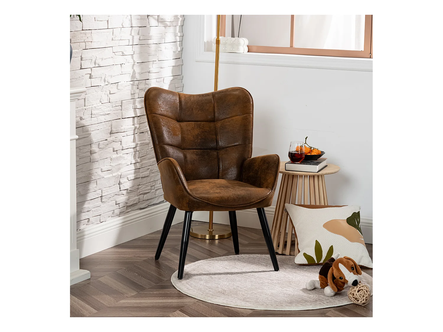 Fauteuil en microfibre tissu,KANAS