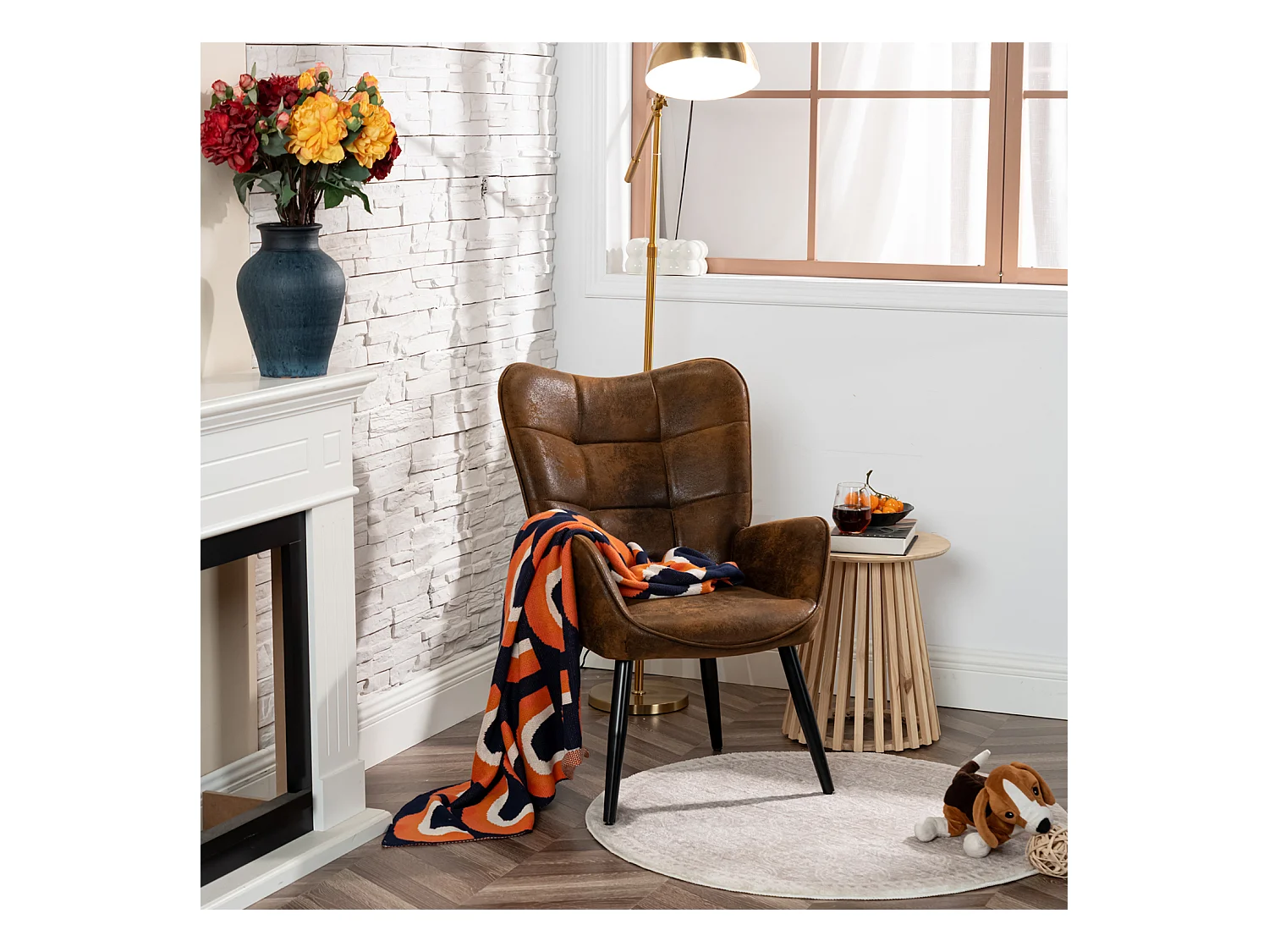 Fauteuil en microfibre tissu,KANAS