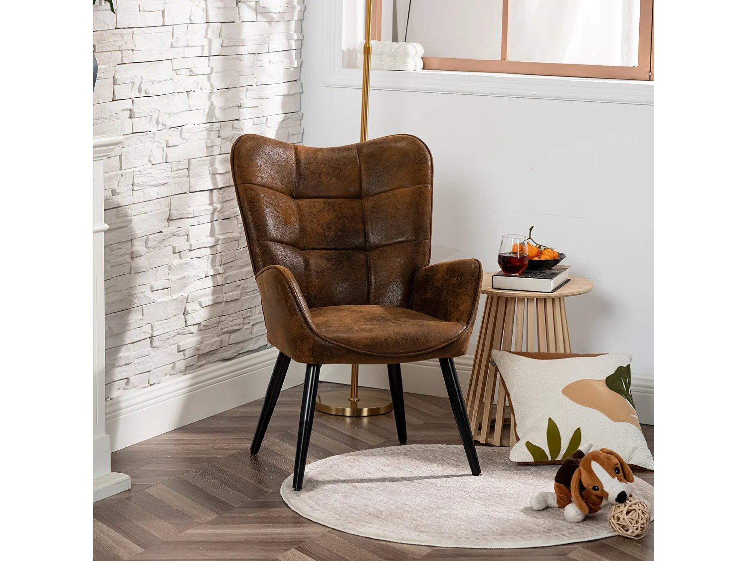 Fauteuil en microfibre tissu,KANAS