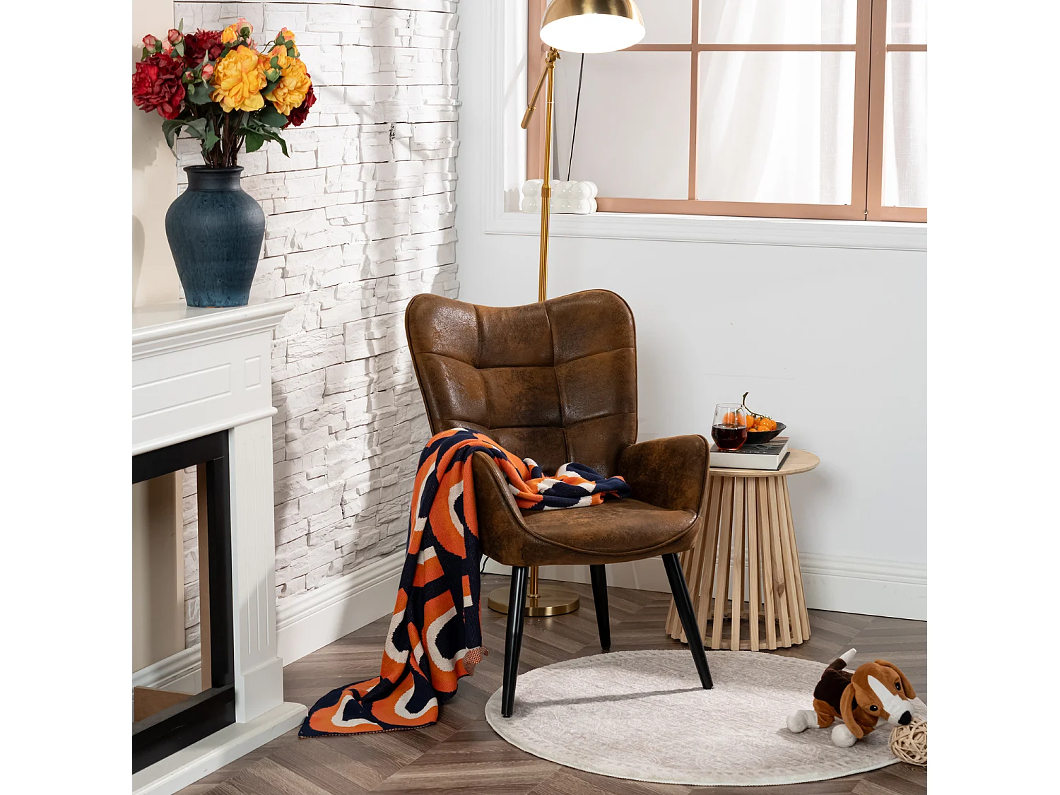 Fauteuil en microfibre tissu,KANAS