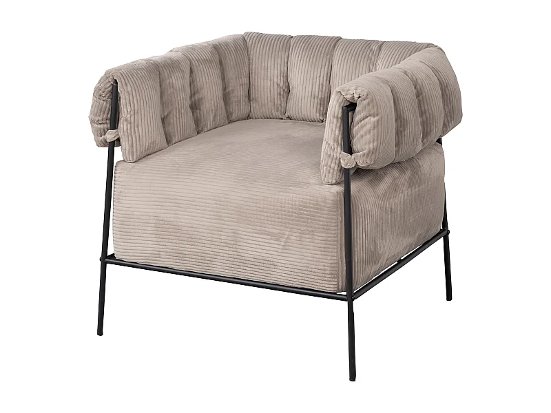 Fauteuil tissu en velours côtelé,DOMCO