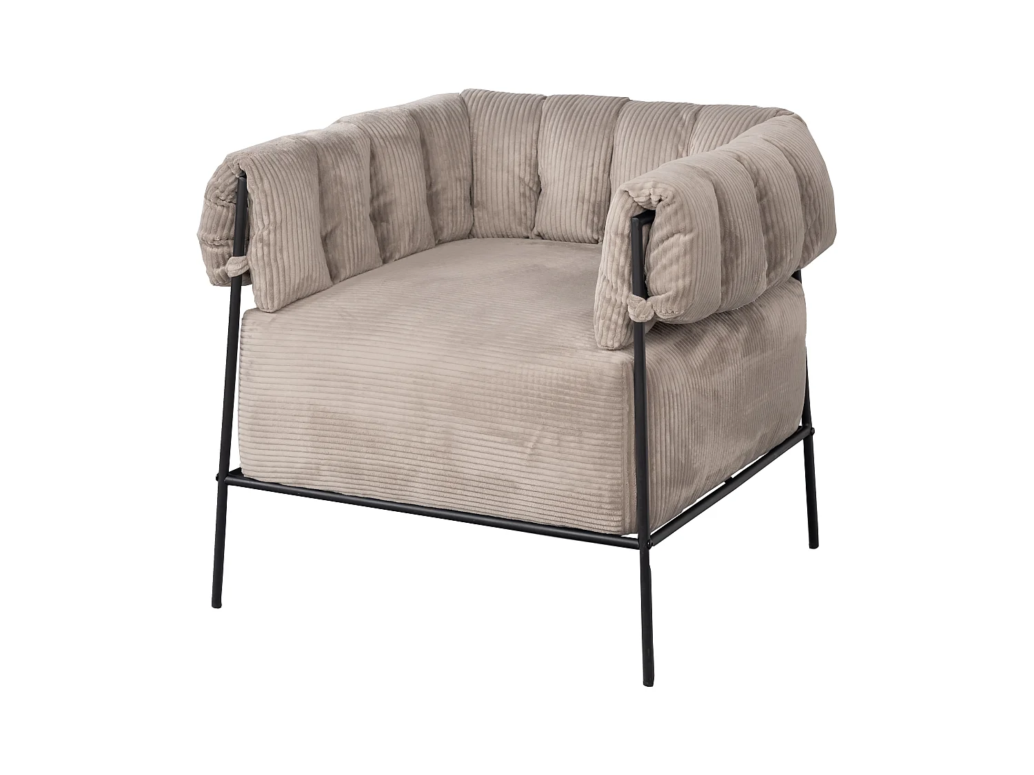 Fauteuil tissu en velours côtelé,DOMCO