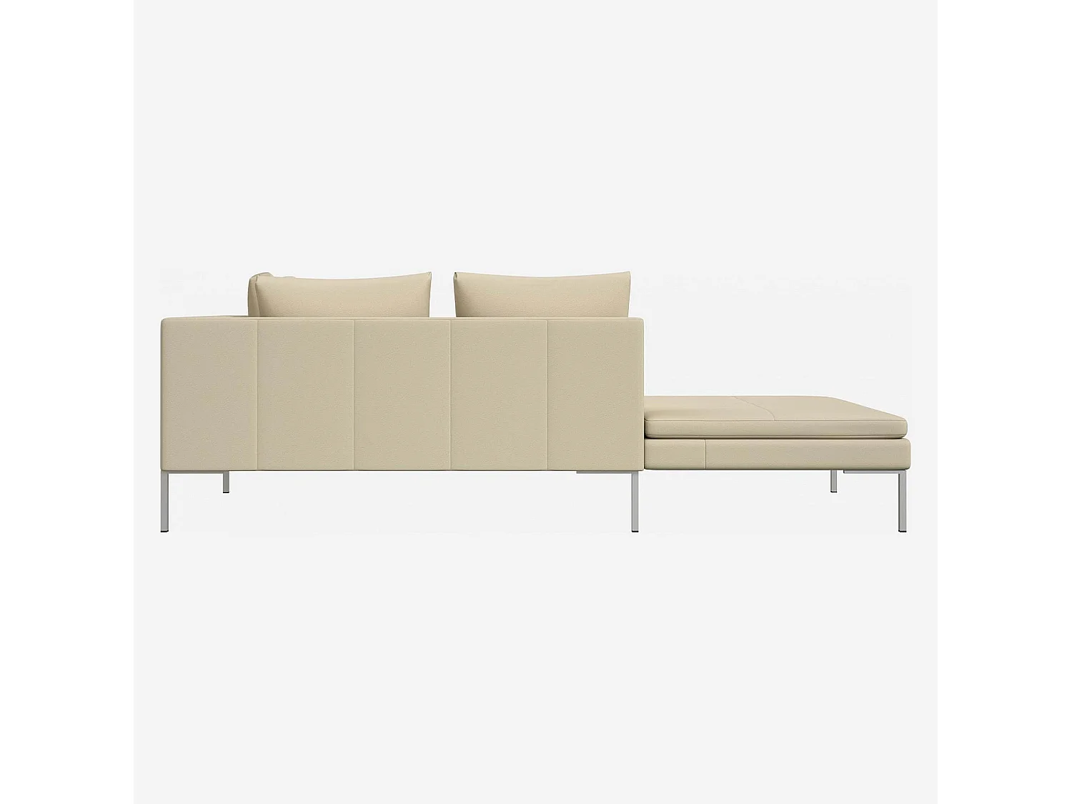 Habitat - Méridienne gauche en cuir Savoy - Blanc albâtre - Montino