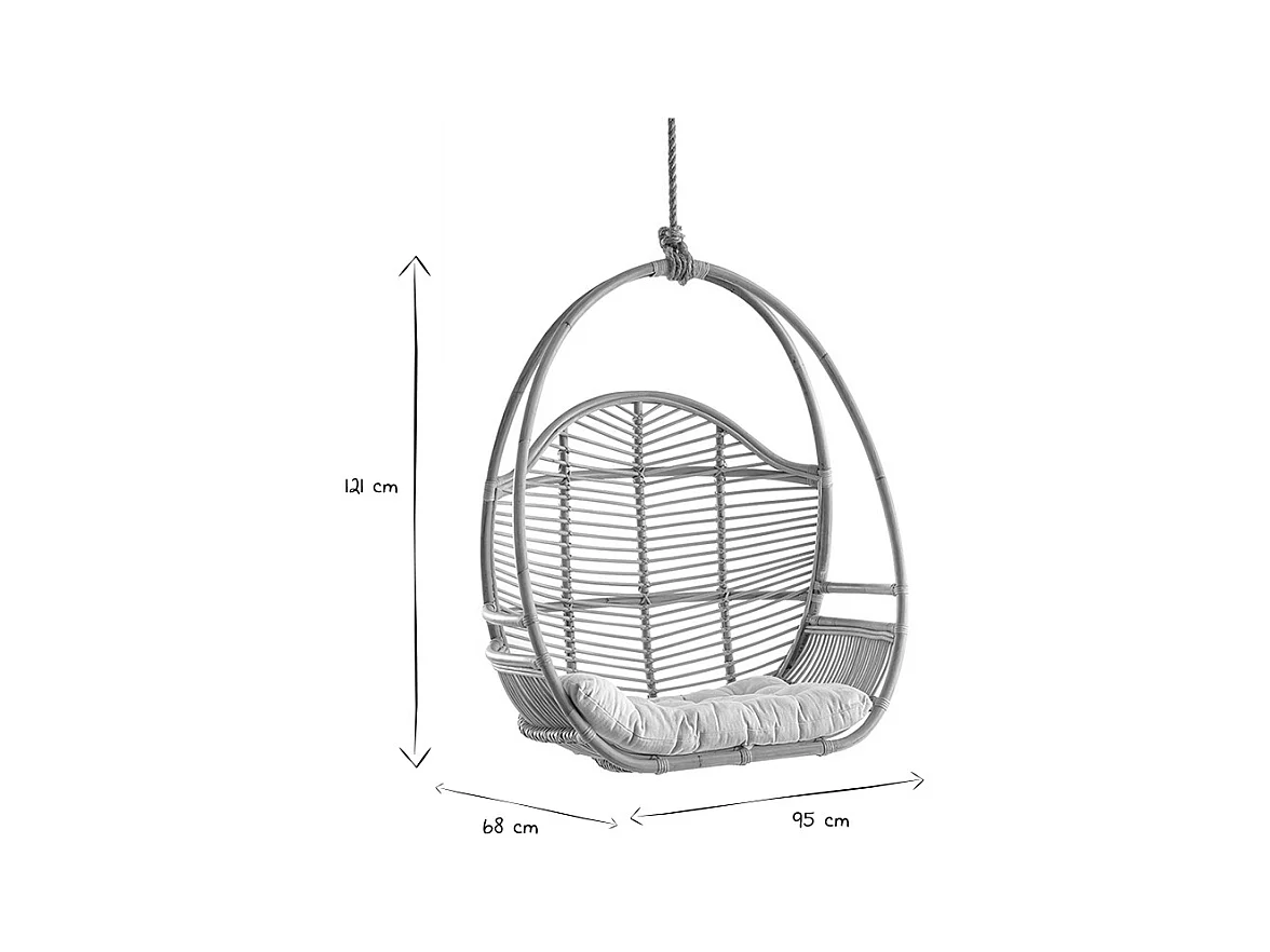 Fauteuil suspendu en rotin GALON