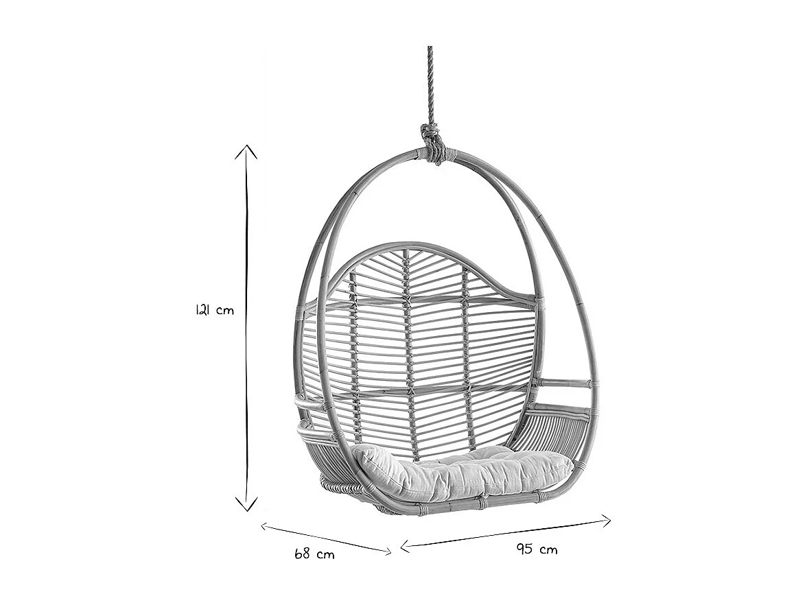 Fauteuil suspendu en rotin GALON