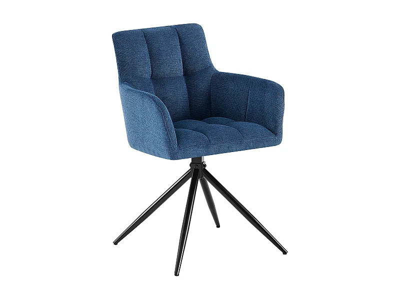 chaises avec accoudoirs - Tissu - Bleu foncé - Jonah