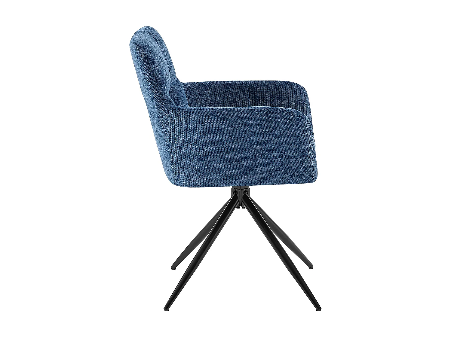 chaises avec accoudoirs - Tissu - Bleu foncé - Jonah