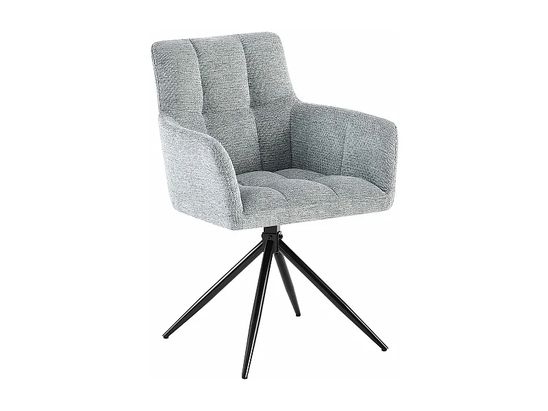 chaises avec accoudoirs - Tissu - Gris clair - Jonah