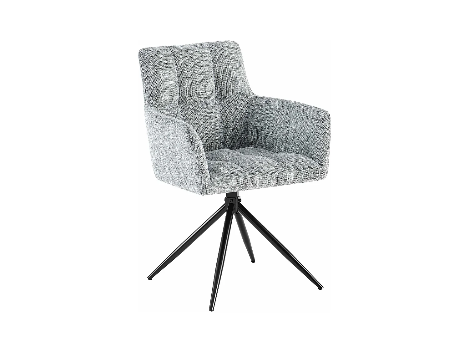 chaises avec accoudoirs - Tissu - Gris clair - Jonah