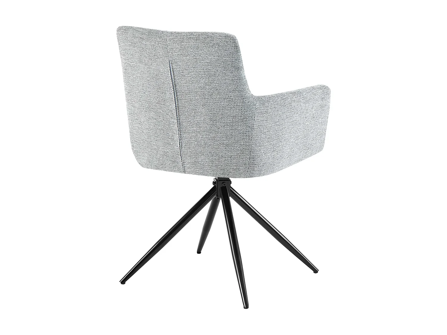 chaises avec accoudoirs - Tissu - Gris clair - Jonah