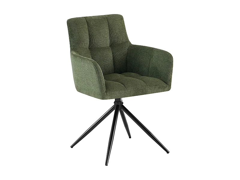 chaises avec accoudoirs - Tissu - Vert - Jonah