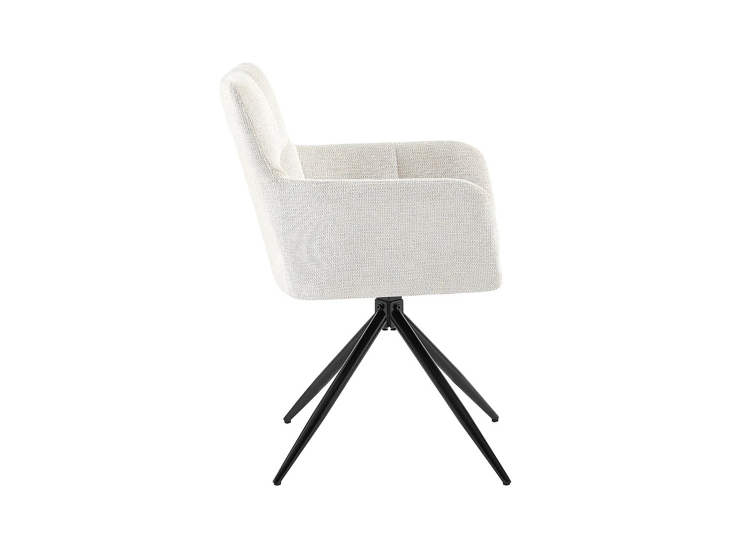 chaises avec accoudoirs - Tissu - Crème - Jonah