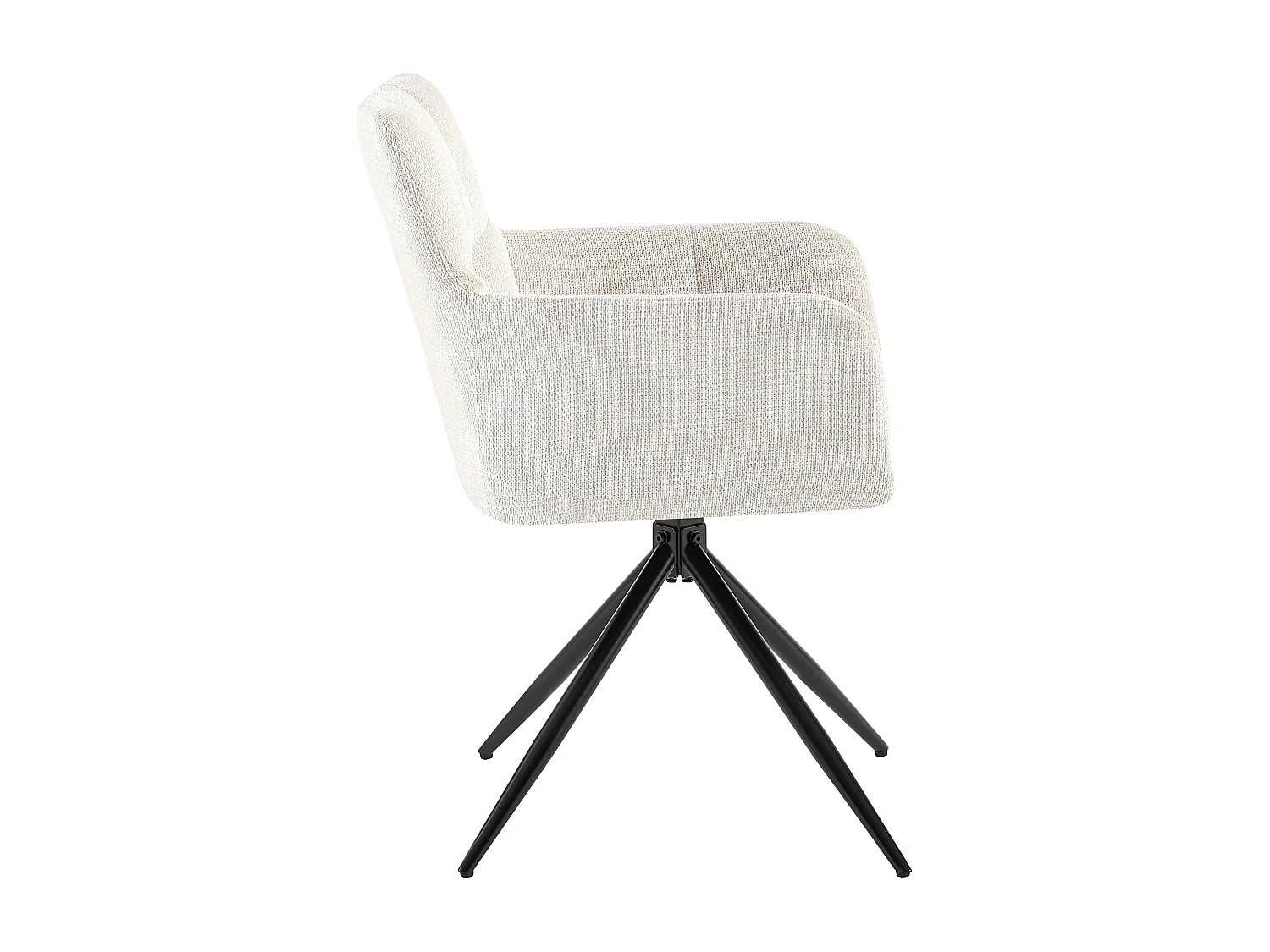 chaises avec accoudoirs - Tissu - Crème - Jonah