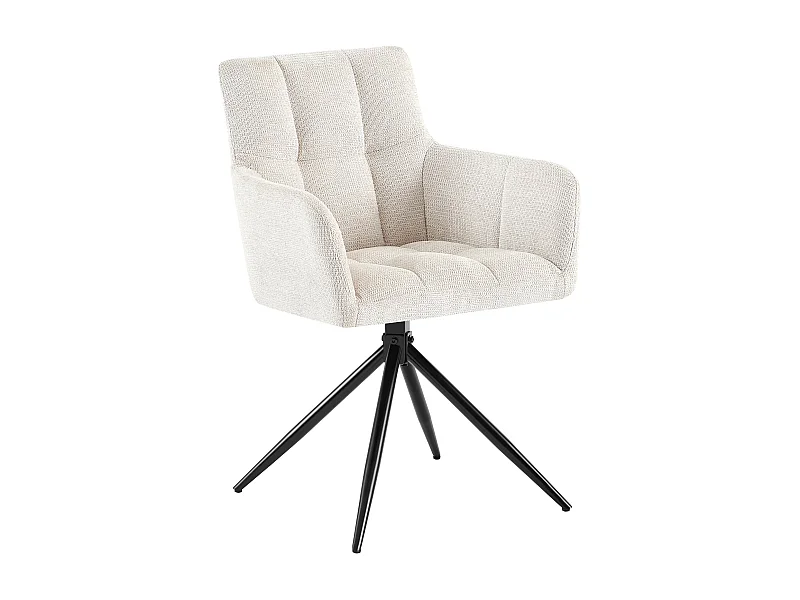 chaises avec accoudoirs - Tissu - Crème - Jonah