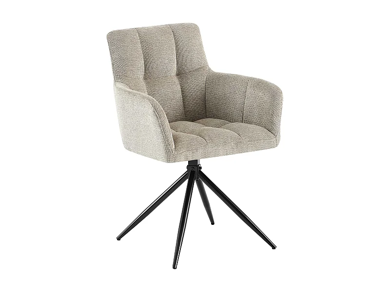 chaises avec accoudoirs - Tissu - Taupe - Jonah