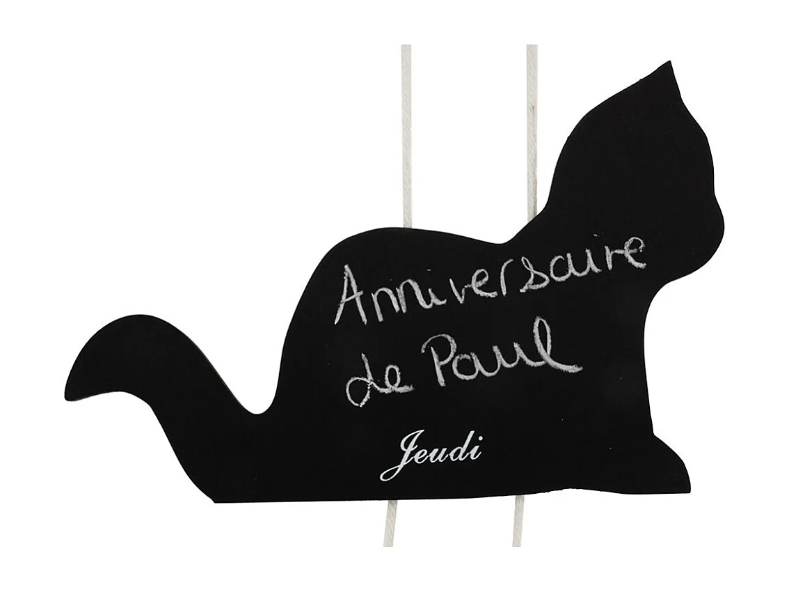 Semainier mural tableau noir chats – Planning déco effaçable pour la semaine