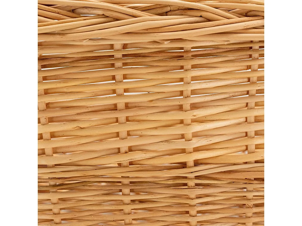 Corbeille à linge en osier blanc avec anses – Élégance naturelle et rangement pratique