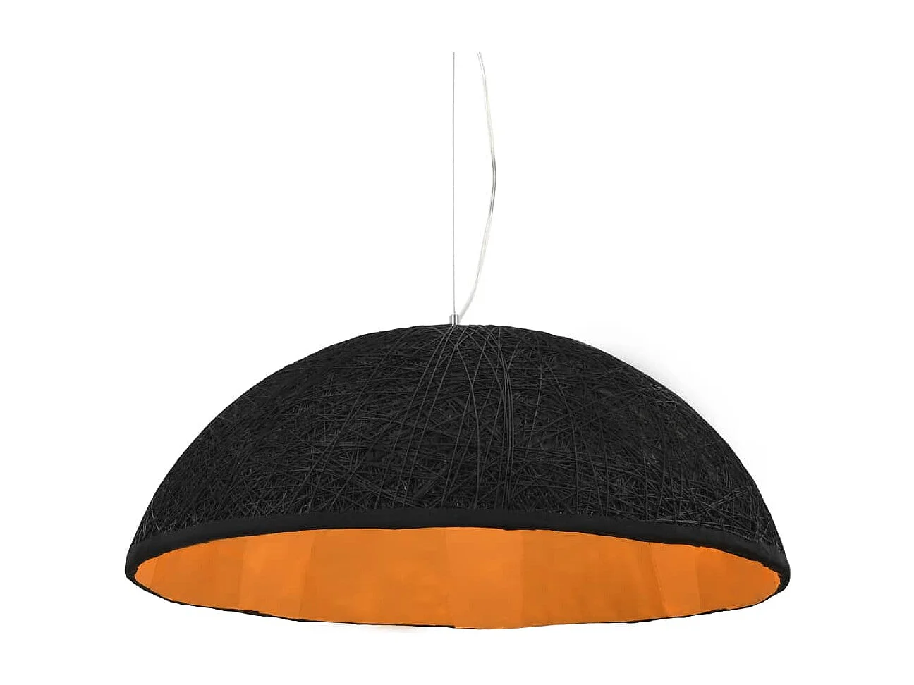 Suspension Noire et Dorée Ø70 cm E27 Style Nid d'Oiseau