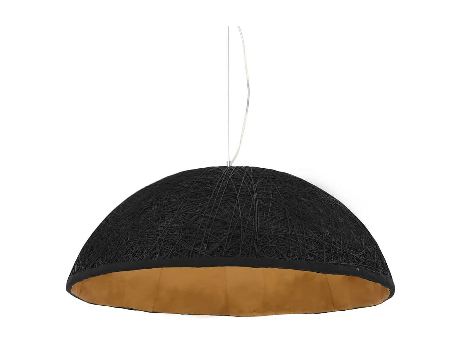 Suspension Noire et Dorée Ø70 cm E27 Style Nid d'Oiseau