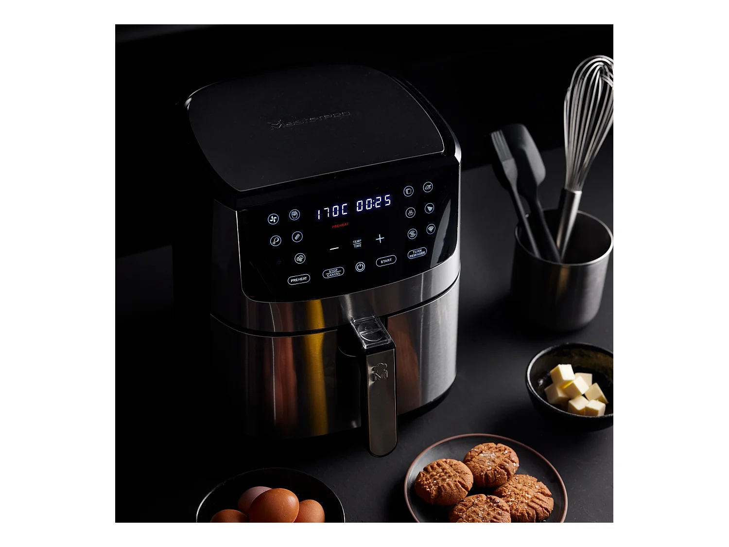 Friteuse à air 1 800 W avec écran tactile LED et contrôle de la température