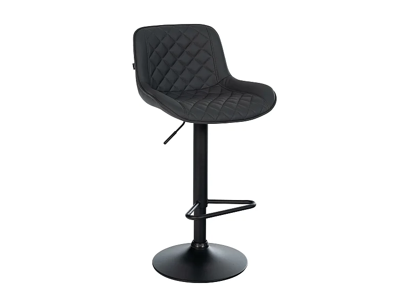 Tabouret de bar - Similicuir - Noir - Kasson