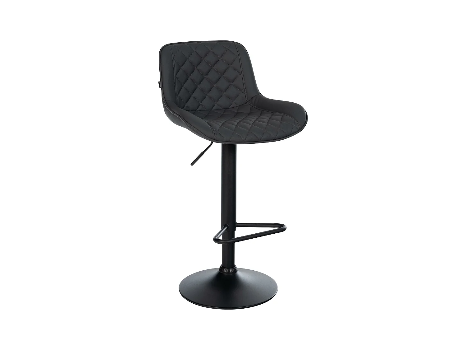 Tabouret de bar - Similicuir - Noir - Kasson