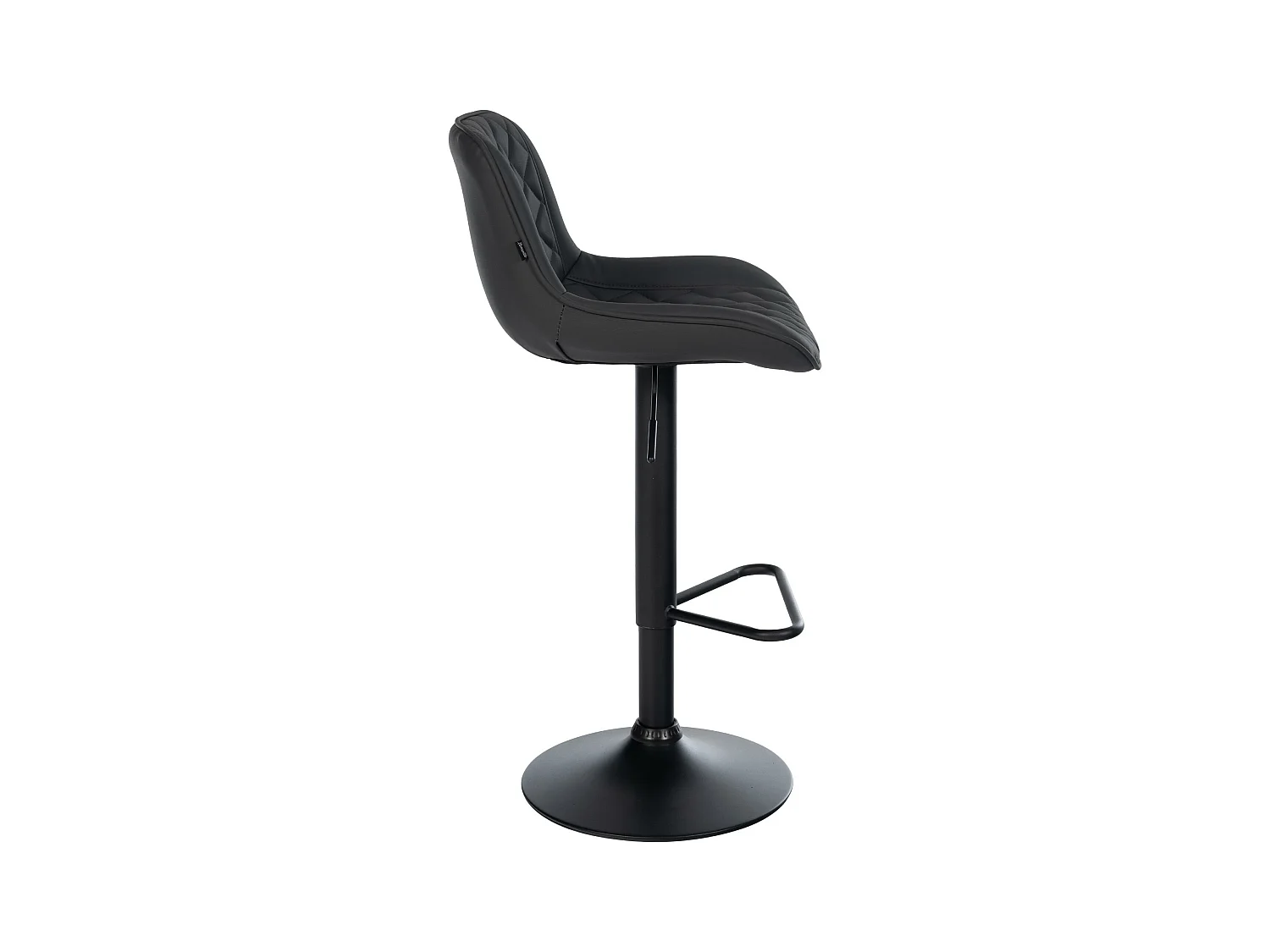 Tabouret de bar - Similicuir - Noir - Kasson