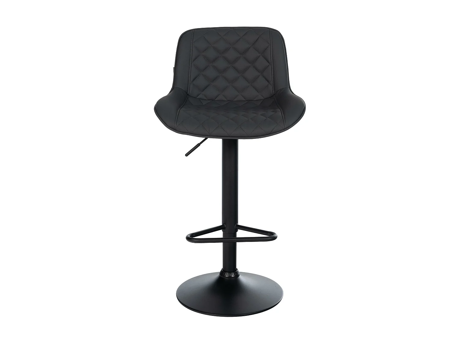 Tabouret de bar - Similicuir - Noir - Kasson